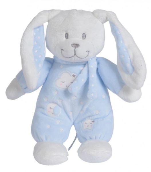 Nicotoy Peluche Lapin Bleu - 30 cm